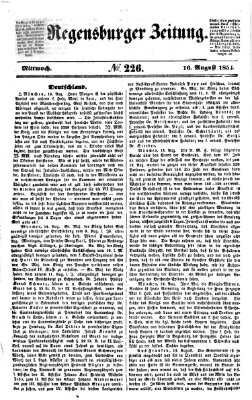 Regensburger Zeitung Mittwoch 16. August 1854