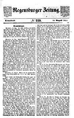 Regensburger Zeitung Samstag 19. August 1854