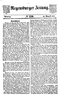 Regensburger Zeitung Sonntag 20. August 1854