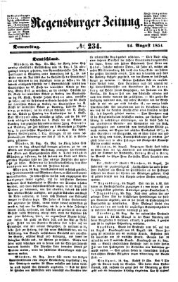 Regensburger Zeitung Donnerstag 24. August 1854