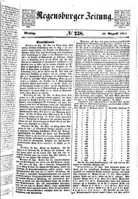 Regensburger Zeitung Montag 28. August 1854