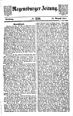 Regensburger Zeitung Dienstag 29. August 1854