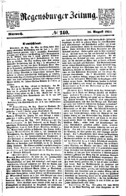 Regensburger Zeitung Mittwoch 30. August 1854