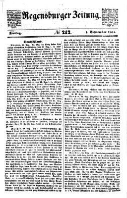 Regensburger Zeitung Freitag 1. September 1854