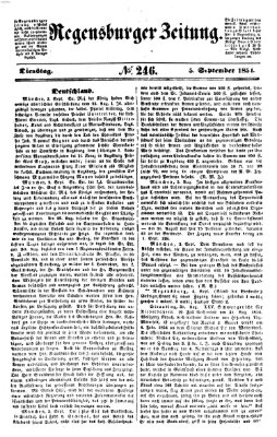 Regensburger Zeitung Dienstag 5. September 1854