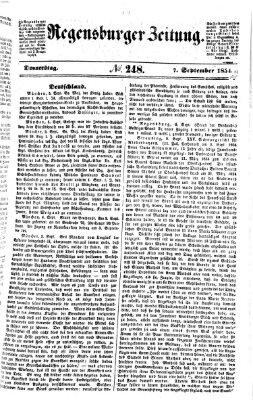 Regensburger Zeitung Donnerstag 7. September 1854