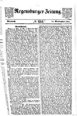 Regensburger Zeitung Mittwoch 13. September 1854