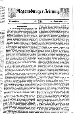 Regensburger Zeitung Donnerstag 14. September 1854