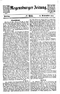 Regensburger Zeitung Freitag 15. September 1854