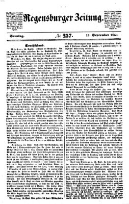 Regensburger Zeitung Sonntag 17. September 1854