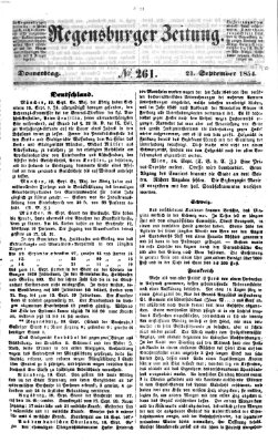 Regensburger Zeitung Donnerstag 21. September 1854