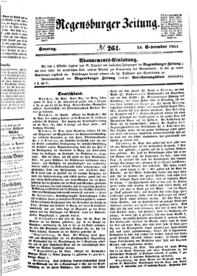 Regensburger Zeitung Sonntag 24. September 1854