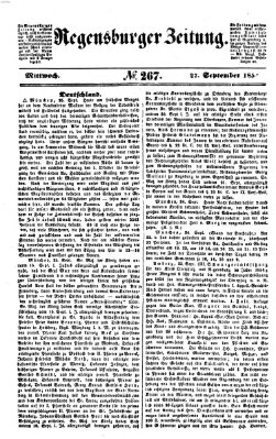 Regensburger Zeitung Mittwoch 27. September 1854