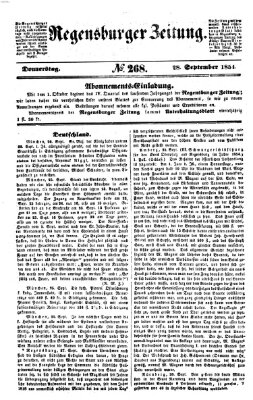 Regensburger Zeitung Donnerstag 28. September 1854