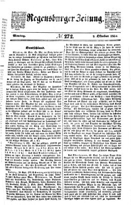 Regensburger Zeitung Montag 2. Oktober 1854