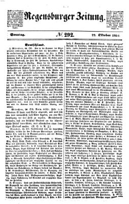 Regensburger Zeitung Sonntag 22. Oktober 1854