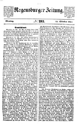 Regensburger Zeitung Montag 23. Oktober 1854