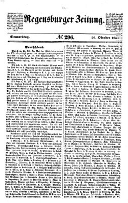 Regensburger Zeitung Donnerstag 26. Oktober 1854