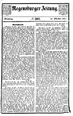 Regensburger Zeitung Dienstag 31. Oktober 1854