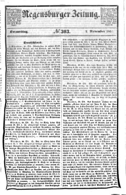 Regensburger Zeitung Donnerstag 2. November 1854