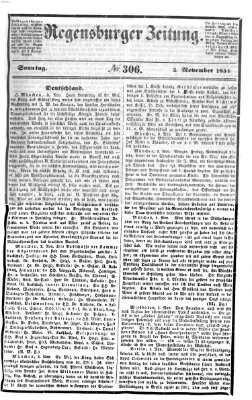 Regensburger Zeitung Sonntag 5. November 1854