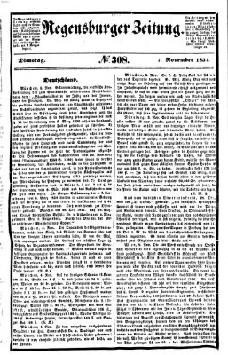 Regensburger Zeitung Dienstag 7. November 1854