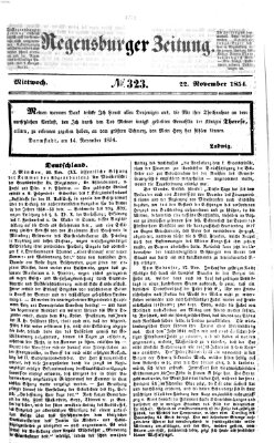 Regensburger Zeitung Mittwoch 22. November 1854