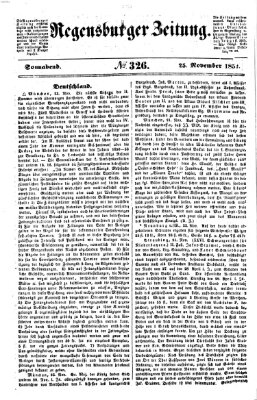 Regensburger Zeitung Samstag 25. November 1854