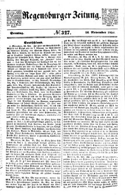 Regensburger Zeitung Sonntag 26. November 1854