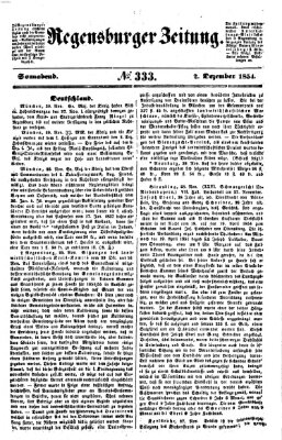 Regensburger Zeitung Samstag 2. Dezember 1854