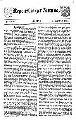 Regensburger Zeitung Samstag 9. Dezember 1854