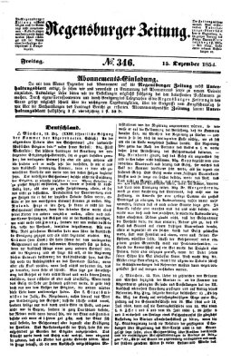 Regensburger Zeitung Freitag 15. Dezember 1854