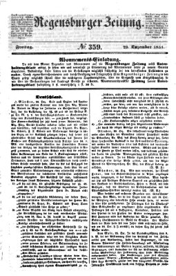 Regensburger Zeitung Freitag 29. Dezember 1854