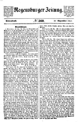 Regensburger Zeitung Samstag 30. Dezember 1854