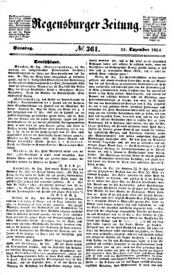 Regensburger Zeitung Sonntag 31. Dezember 1854