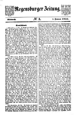 Regensburger Zeitung Mittwoch 3. Januar 1855