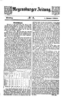 Regensburger Zeitung Sonntag 7. Januar 1855