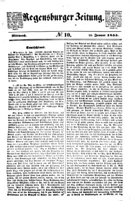 Regensburger Zeitung Mittwoch 10. Januar 1855