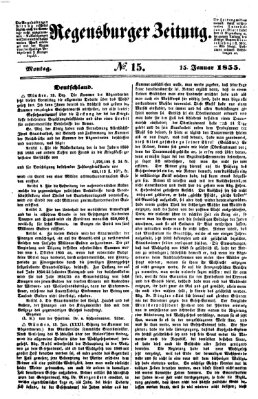 Regensburger Zeitung Montag 15. Januar 1855