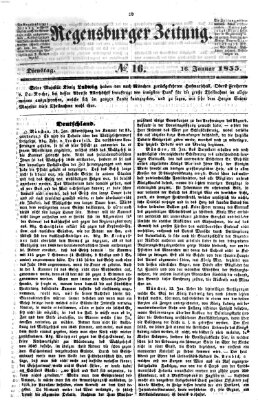 Regensburger Zeitung Dienstag 16. Januar 1855