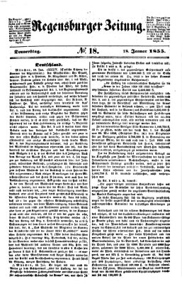 Regensburger Zeitung Donnerstag 18. Januar 1855