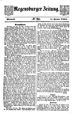 Regensburger Zeitung Mittwoch 24. Januar 1855