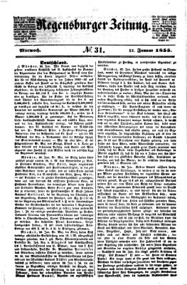 Regensburger Zeitung Mittwoch 31. Januar 1855