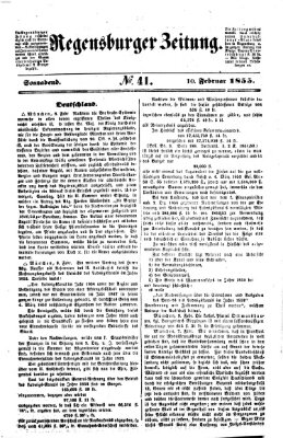 Regensburger Zeitung Samstag 10. Februar 1855