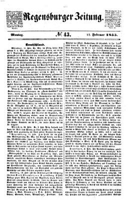 Regensburger Zeitung Montag 12. Februar 1855