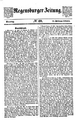 Regensburger Zeitung Sonntag 18. Februar 1855