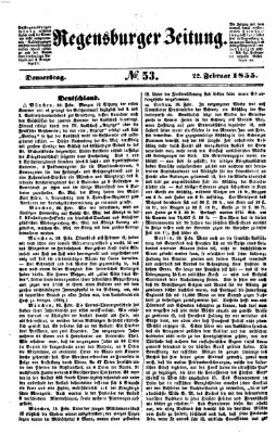 Regensburger Zeitung Donnerstag 22. Februar 1855