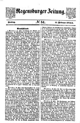 Regensburger Zeitung Freitag 23. Februar 1855