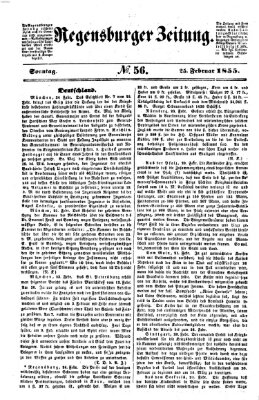 Regensburger Zeitung Sonntag 25. Februar 1855