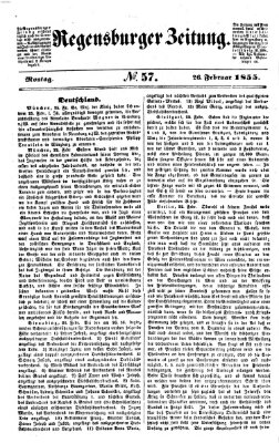 Regensburger Zeitung Montag 26. Februar 1855